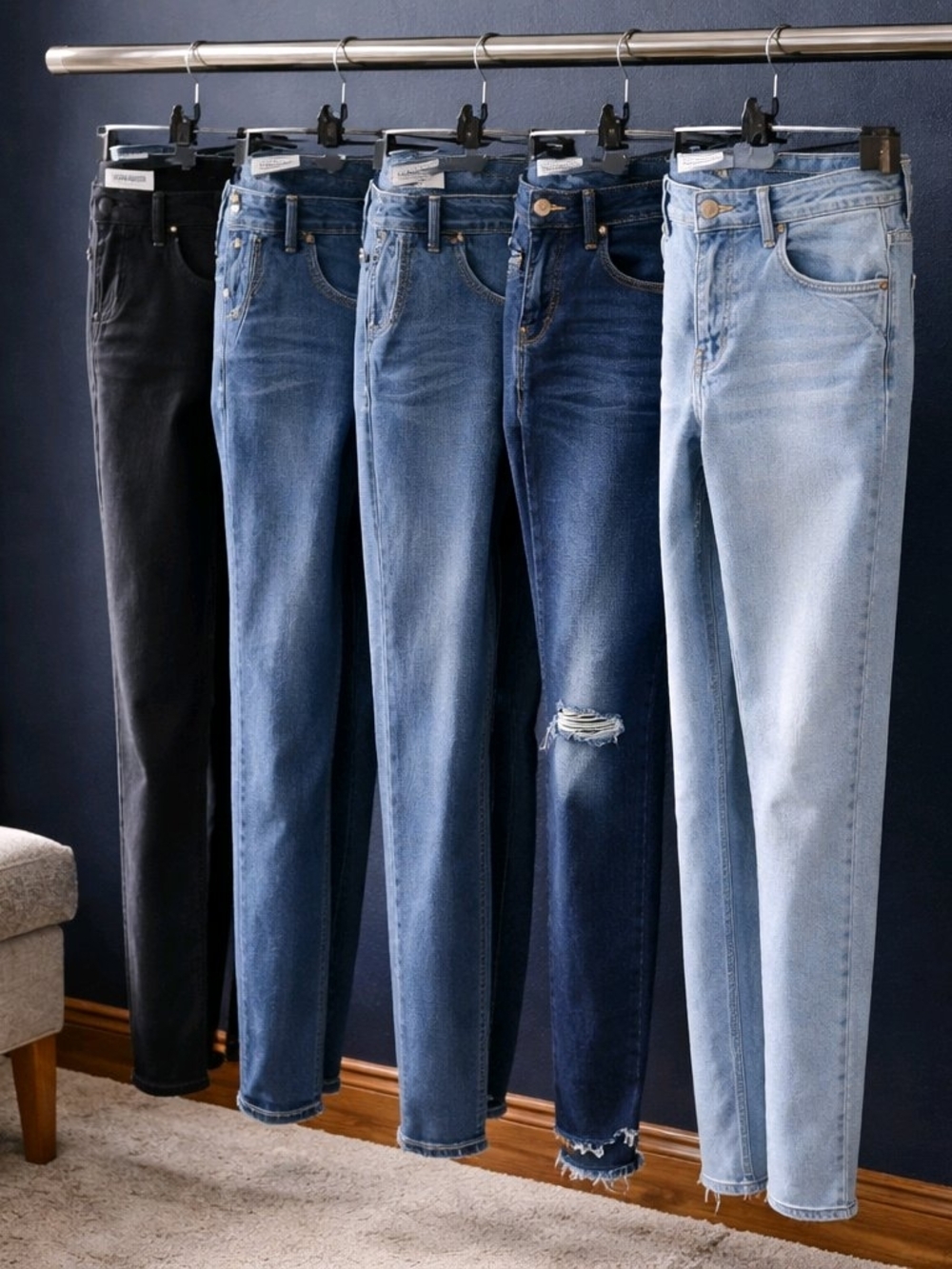 Lot Of 5 Sz 2 26 Jeans Flying Monkey, Vanity, Old Navy Ankle Cropped Jeans, EUC